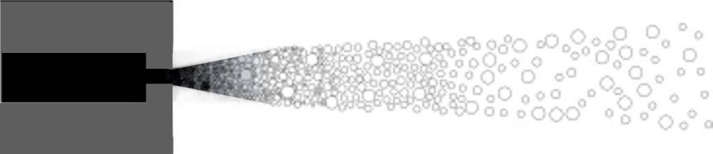 atomisation of paint