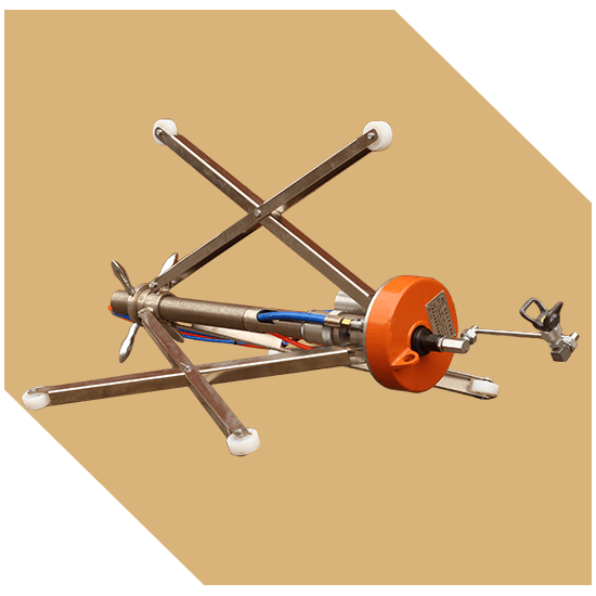 internal pipe coater spray painting accessory