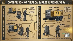 compressor for sandblasting